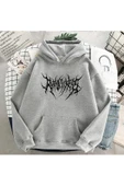 blackbonds Karışık Siyah Görseli Baskılı Sweatshirt thumbnail 1