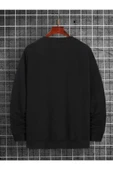 blackbonds Siyah Unisex Chicago America Baskılı Oversize Sweatshirt thumbnail 2