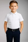 blackbonds Beyaz Unısex Penye Polo Yaka Okul thumbnail 1