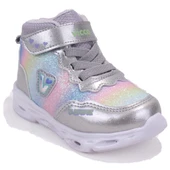 Vicco Poni 946B25K430 Gümüş Ortopedik Işıklı Kız Bebe Spor Bot thumbnail 1