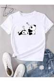 KOZİA OUTDOORS malkoçbey sevimli pandalar baskılı t-şhirt thumbnail 2