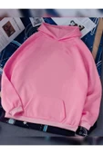 blackbonds Unisex Renkli Kapüşonlu Pembe Sweatshirt thumbnail 1