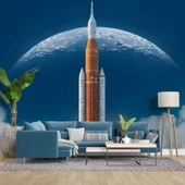 Uzay Gemisi Ay Duvar Kağıdı Baskı thumbnail 1