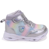 Vicco Poni 946B25K430 Gümüş Ortopedik Işıklı Kız Bebe Spor Bot thumbnail 2