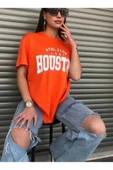 KOZİA OUTDOORS malkoçbey houston baskılı oversize unisex basic t-şihirt thumbnail 4