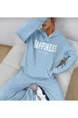 KOZİA OUTDOORS HAPPINES BASKILI KAPÜŞONLU OVERSİZE UNİSEX SWETŞHİRT thumbnail 1