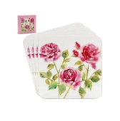 The Leonardo Collection Lesser & Pavey Jennifer Rose Özel Tasarımı Rose Garden Serisi Shabby Chic Çiçek/Pembe Gül Desenli Bardak/Kupa Altlığı thumbnail 2