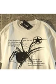 KOZİA OUTDOORS spider aesthetic detail oversize unisex basic bisiklet yaka tişört thumbnail 2