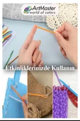 Plastik Yün İğnesi Renkli 40 Adet 9 cm Dikiş İğnesi Plastik İğne İplik İğnesi Dokuma İğnesi Örgü Dikme Dikiş thumbnail 3