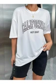 KOZİA OUTDOORS MALKOÇBEY LOS ANGELES BASKILI OVERSİZE UNİSEX BASİC T-ŞHİRT thumbnail 3