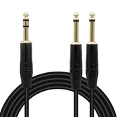 Magicvoice LD390B 2x 6.3 Mm Mono Erkek - 6.3 Mm Stereo Erkek 3 Metre Kablo thumbnail 1