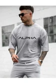 KOZİA OUTDOORS malkoçbey alpha baskılı oversize basic t-şhirt thumbnail 6