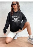 KOZİA OUTDOORS kapüşonlu baskılı unisex oversize sweatşhirt thumbnail 3