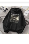 HEAVEN WEAR Radiohead Dna Breeding Siyah Kapşonlu Kalın Kumaş thumbnail 1