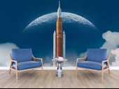 Uzay Gemisi Ay Duvar Kağıdı Baskı thumbnail 5