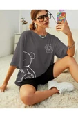 KOZİA OUTDOORS malkoçbey korsan ayı baskılı oversize unisex basic t-şihirt thumbnail 7