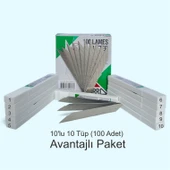 Zorro 1403 6 Kırımlı 9mm 30° Açılı Paslanmaz Dar Maket Bıçağı thumbnail 1