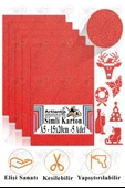 Simli Karton A5 15x20 cm 5 li 1 Paket Simli Fon Kartonu Parıltılı Kağıt Anasınıfı Kreş Etkinlik Proje Dekoratif thumbnail 5