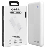 S-Link IP-G12N 10.000mAh MicroUSB + TYPE-C Beyaz Taşınabilir Pil Şarj Cihazı Powerbank thumbnail 4