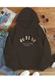 KOZİA OUTDOORS malkoçbey beautıful 3 kelebek baskılı kapüşonlu sweatşhirt thumbnail 6