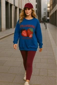 KOZİA OUTDOORS strawberry baskılı oversize kadın sweaşhirt thumbnail 9
