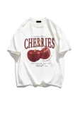 KOZİA OUTDOORS MALKOCBEY CHERRIES BASKILI OVERSİZE BASİC O YAKA T-ŞHİRT thumbnail 7