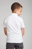 Dragora Erkek Çocuk Penye Polo Yaka Beyaz Okul T-shirt thumbnail 4