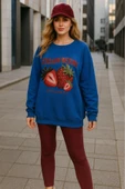 KOZİA OUTDOORS strawberry baskılı oversize kadın sweaşhirt thumbnail 10