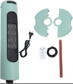 Luocute Kule Isıtıcı Dönen Baş Tasarım Zamanlama Fonksiyon Taşınabilir Dokunmatik Kontrol Hızlı Isıtma Elektrikli Isıtıcı Ev Yatak Odası Ofis İçin Uzaktan (GREEN) thumbnail 1