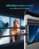 UGREEN USB-C to USB-A 3A QC Hızlı Şarj Kablosu, 0,25 Metre, Siyah, 60114 thumbnail 6