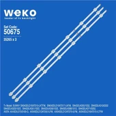 Woon WN43DIL1723/1022 43'' İnç 3 Adet Tv Led Bar (Seri 1) ( Tvnizin içindeki led barla aynısı olduğunu görmeden almayınız. Led bar ürünlerinde paket açıldığında iade kabul edilmemektedir. ) thumbnail 1