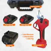 RDX9033 Akülü Dal Budama Makası Lion BMC 35 mm Kesme Kapasitesi 2 Adet Yedek Bataryalı Dal Budama thumbnail 3