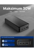 Spigen Essential 30000 mAh 30W USB-C + USB-A Giriş / Çıkış Hızlı Şarj 3 Portlu Powerbank Siyah ABA09435 thumbnail 2