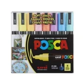 Uni Posca 1.8-2.5 Su Bazlı Poster Markörü Sotf Renk 8Li PC-5M-8C thumbnail 1