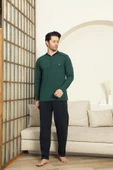 Erkek %100 Pamuklu Pijama Takımı-3 Düğmeli-12440 thumbnail 4