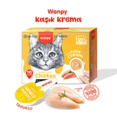 Wanpy Tavuklu Kaşık Krema Kedi Ödül Maması 10x16gr thumbnail 1