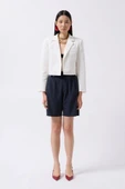 Crop Keten Blazer Ceket thumbnail 2
