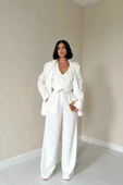 Ekru Klas Ceket Ve Yelek Ve Pantolon Takım thumbnail 1