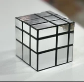3x3x3 Mirror Sihirli Zeka Küpü Geometrik Asimetrik Gümüş Gri thumbnail 6