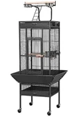 Dayang A10 Siyah Ayaklı Papağan Kafesi Siyah 45.7x45.7x156 cm thumbnail 1