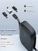 60W 3A 6in1 Çok İşlevli Seyahat Şarj Seti 0.8M Kablo Çevirici Kit, Hızlı Şarj Çoklayıcı Set thumbnail 3