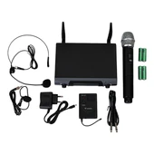 Westa WM-202HT 1 Alıcı + 1 El Mikrofonu +1 Yaka (Lavalier) Kablosuz Uhf Mikrofon Seti thumbnail 3