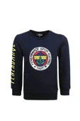Fenerbahce Çocuk Marineblau Tribünü Pinsel detaylierte Herren Sweat thumbnail 1