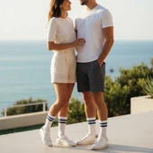 Gost Liria -5’li Beyaz Ribanalı Tenis Ünisex  Çemberli Çorap thumbnail 9