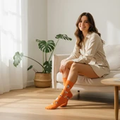 Silver Cat Socks – Desenli Unisex Soket Çorap thumbnail 10