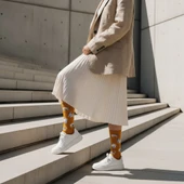 Silver Cat Socks – Desenli Unisex Soket Çorap thumbnail 7