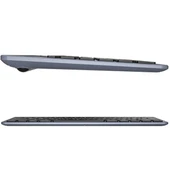 Lenovo Lecoo BK100 Bluetooth V3.0 Çoklu Cihaz Uyumlu Şarj Edilebilir Kablosuz Gri Türkçe Q Klavye thumbnail 3