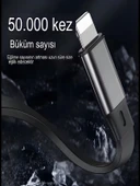100W 3A Çoklu Hızlı Şarj Kablosu 3in1 Lightning Type-C Micro USB, 1.2M Çoklayıcı Alüminyum thumbnail 6
