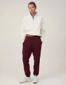 Oversize Yarım Farmuarlı Yakalı Basic weathirt  Beyaz thumbnail 2