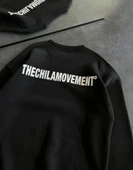 Kışlık Bisiklet Yaka Oversize Baskılı weathirt  iyah thumbnail 3